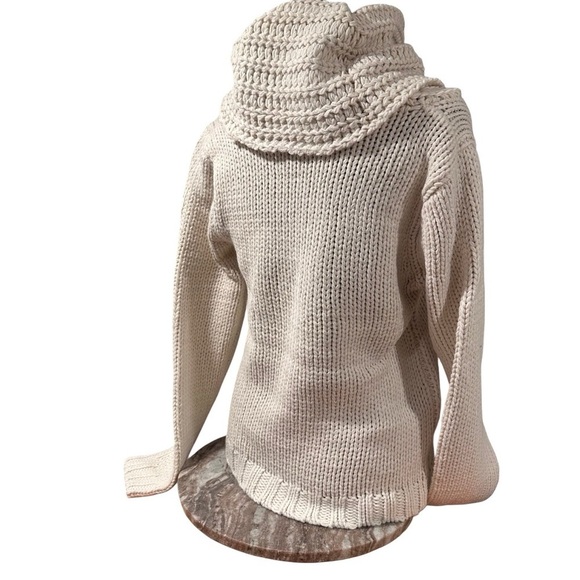 NWT Miracle Sweater M/L Cowl Neck Knit Cable Sweater - Picture 6 of 16